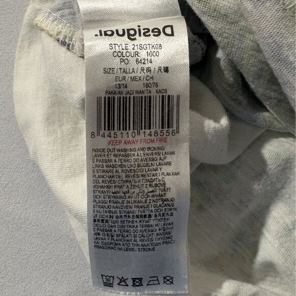 Desigual 'COPENHAGUE' Graphic Print Floral Cotton Tee T-shirt Girls Sz 13/14 - Picture 8 of 12